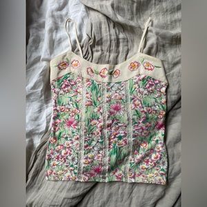 floral spaghetti strap